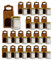 Espirito Rebelde Lot de 20 pots en verre vides avec couvercle de 100 ml avec 20 bôites en carton pour 1 pot de confiture - Inclut un couvercle à vis doré, pour confitures, conserves, miel