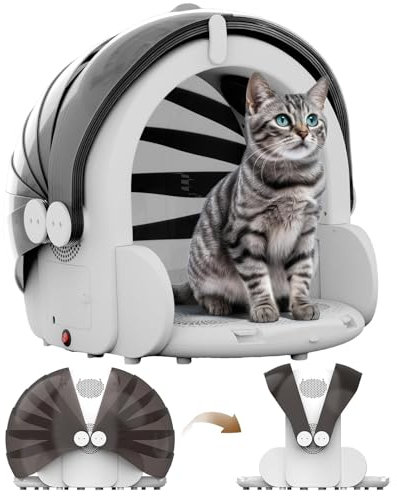 Cabina di asciugatura automatica per animali domestici, scatola per asciugatrice per gatti, display LCD touch, 8 ventole, 25-43 ℃ 360 Asciugatura per toelettatura di gatti e animali domestici