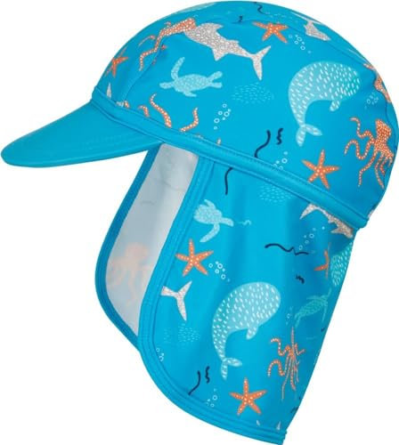 Playshoes Gorro de baño Sombrero para el Sol, Animales Marinos, 49cm Unisex niños