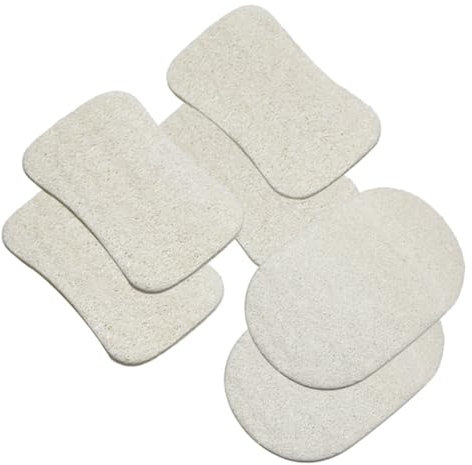 JECOMPRIS 6pcs Dish Scrub Brush Sponge Vegetable Scrubber Dish Scrubber Natural Dish Washing Brushs Natural Loofah Pad Loofah Dishwashing Brush Oily Brush Not Hurt The Pot Wash The Dishes