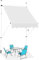 HOMASIS Klemmmarkise 150/200/250/300/350/400cm, höhenverstellbarer Sonnenschutz, Markise Balkon ohne Bohren, Balkonmarkise mit Handkurbel, UV-Schutz, Gelenkarmmarkise für Außenbereiche (Beige+1,5 m)
