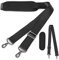 Adjustable Shoulder Strap Universal Replacement Bag Strap with Detachable Pad with Metal Swivel Hooks - for Laptop, Camera, Duffel, Sports, Travel, Messenger Bags and More - Black56inch