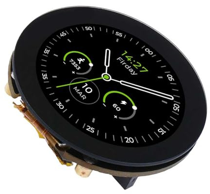 Limtula Runder Berührbarer Bildschirm 1 28 Zoll 240 X 240 Auflösung 65 K Mit Kleinem Speicherkartensteckplatz Für Wearables