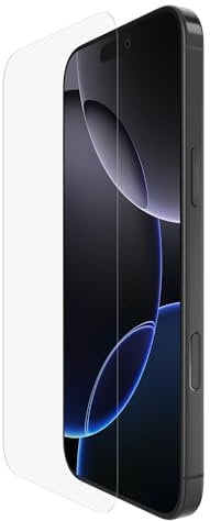 Belkin ScreenForce TemperedGlass iPhone 16 Pro Max Screen Protector, crystal clear, scratch-resistant, bubble-free application included, full screen tempered glass protector for iPhone 16 Pro Max