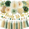 Junggesellinnenabschied Frauen Bride to Be Deko Salbeigrün JGA Deko Bride To Be Banner Papier Girlande Seidenpapier Pom Poms for Brautdusche Dekorationen