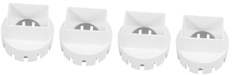 HOMSFOU 4 Stück Adapter Regenrohr Regenrohr Verbindung Regenrohr Fitting Schlauchanschluss Auslauf abflussstopfen Rohrverschraubung für Dachrinnen-Fallrohr Plastik Weiß