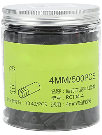 4mm Plastic Brake Cable Ferrules, 500Pcs End Caps for Bicycle Brake and Gear Cables Ensuring Smooth and Protection