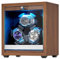 ANWBROAD Caja Relojes Automáticos para 3 Relojes Watch Winder 4 Modos de Rotación con LED y Motor Rotador Mabuchi Supersilencioso Giratoria de Regalo JWW013M