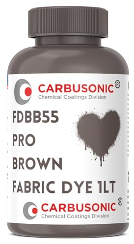 Liquid Fabric Dye - Suitable for Clothes, Denim, Handbags, By Spray, Dip or Batik. 1 Litre (Brown)
