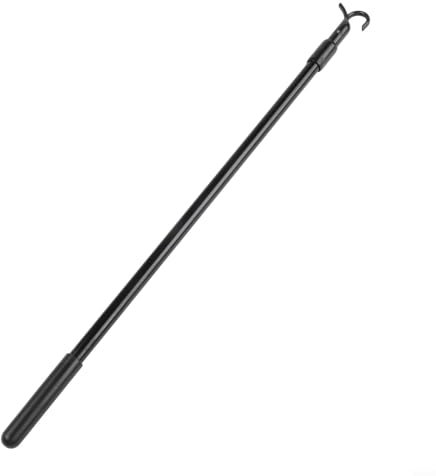 30-60cm Adjustable Curtain Pull Rods With Hook, Aluminum Alloy Telescopic Window Pole Opener for Attic, Loft Hatch, and Blinds