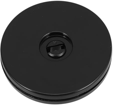MOLUCKFU Black Acrylic Lazy Susan Turntable Stable Rotating Display Base with Swivel for Kitchen Pantry Organizer Rack and Bathroom Use