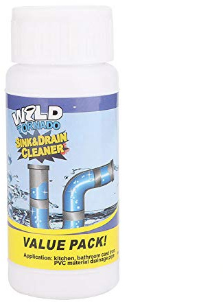 LUCKDANO Drain Cleaner Pulver Lösungsmittel Tensid für Verstopfte Rohre Toilettenreiniger Abflussöffner mit Nicht Korrosive Formel für die Küche Waschbecken Duschbadewanne