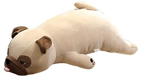 Syglawnd Daunen Baumwolle Mops Happi Hund Stofftier Puppe Kissen Niedliche ausgestopfte Shar Pei Tiere Kinder 55 cm für den täglichen Gebrauch