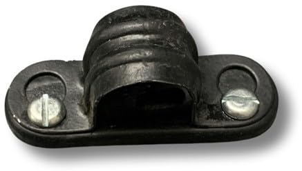 Vision4ever 10 x 20mm Black Metal Conduit Saddles – Cable Trunking Spacer Bar Clips for 20mm Conduits