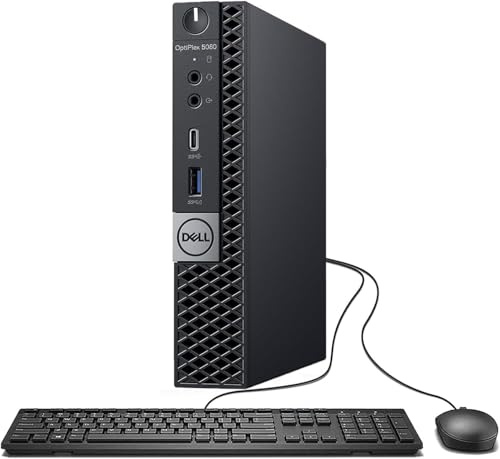 Dell OptiPlex 5060 Mini PC Ordinateur de Bureau Windows 11 Pro, Intel Core i5-8500T, 8 Go de RAM, SSD 256 Go, Support 4K, DisplayPort, Clavier QWERTY américain (Reconditionné)