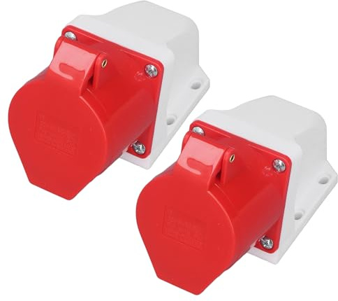 ZAICOLER Prise Industrielle Durable à 5 Broches, pour le Sport et L'extérieur, 2 Jeux 32A 220-380V 240-415V