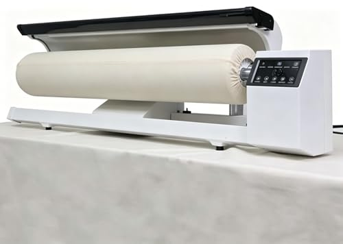 YANDDEA Plancha de Vapor rotativa Profesional de 90 cm, Plancha Industrial de Vapor, Plancha de Rodillos con Gran depósito de Agua de 2 litros y Pedal para Ropa, Cortinas, sábanas y manteles