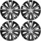 Versaco Car Wheel Trims RAPIDENCBS13 - Black/Silver 13 Inch 10-Spoke - Boxed Set of 4 Hubcaps - Includes Fittings/Instructions