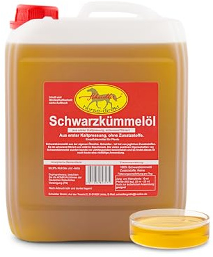 Scheidler horse-direkt Premium Schwarzkümmelöl 10 L Kanister für Pferde und Hunde - Kaltgepresst – Frisch Aus Eigener Pressung