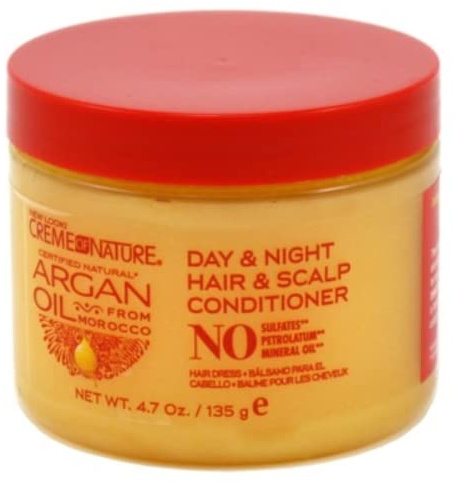 Creme Of Nature Argan Oil Day Night Hair and Scalp Conditioner,135 g,Deep Navy/Red