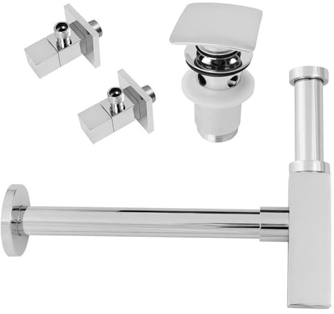 Welfenstein Installationsset Designersiphon Montageset Eckventil Excenter M3