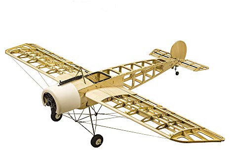 DW Hobby Balsawood Airplane 59 Fokker Eindecker EIII Aircraft Kit to Built ;4CH Radio Controlled Eelectric Laser Cut 1.5M Fokker E Aeroplane KIT Unassembled for Adults (S2401B)