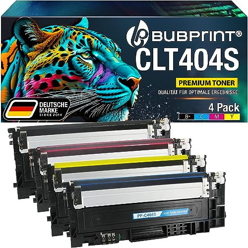 Bubprint P404C CLT-404S 4 Tonerkartuschen kompatibel als Ersatz für Samsung CLT-P404C für Toner Samsung C480W C480FW C480 C480FN C430W C430 C432 C432W C433 C482 C482FW C482W C483 C483FW Multipack
