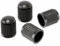 Dunlop Automotive Car schwarz Dunlop-Ventilkappen 4 Stück, One Size
