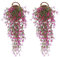 JustYit 2 Stück Künstliche Hängepflanzen Ivy EGFRing Girlande Gefälschte Hängende Reben Anlage für Hochzeit Garten Wand Dekoration/Rose Red