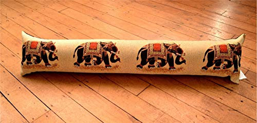 Luxury Indian Raj Elephant Animal Woven Tapestry Under Door Draft Draught Excluder, Bedroom, Livingroom, Kitchen 90cm Long (36) UK Made By Littens