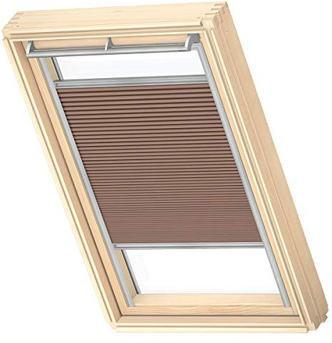 VELUX Original Wabenplissee, SK06, Muskat, mit Grauer Führungsschiene