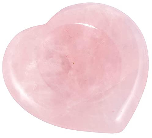 KYEYGWO Rosenquarz Reiki Heilung Kristall Sorgen Stein, Herz Daumenstein Pocket Palmen Taschensteine Worry Stone Massagesteine für Meditation, Stress abbauen, Handschmeichler Dekompression