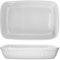 MamboCat 2er Set Auflaufformen Keramik Bräter backofengeeignet 3L I großes Servierschalen Set weiß eckig für Tiramisu Fingerfood Tartes und Quiches I Keramikformen für Ofen I feuerfeste Schalen