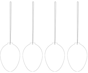 Cooee Design Osterdeko, Stainless Steel, White, 1cm