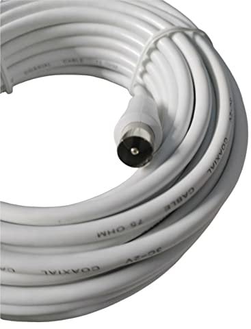 Terryshop74 Cavo Coassiale 75 ohm 3 metri cablato per antenna tv satellite digitale connettore maschio femmina da 9.5mm (3 Metri)
