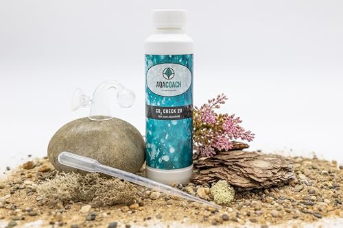 AQACoach Set CO2 Dauertest aus Glas + Check 20mg/L - 250ml | Aquarium | Indikatorlösung | Testflüssigkeit | incl. Pipette…