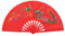 Éventail de Kung Fu Chinois, Éventail de Tai Chi Éventail de Danse D'Arts Martiaux en Bambou, Éventail Pliant Rouge avec Dragon et Phénix, Éventail à Main de 33 Cm pour L'Entraînement à la Pratique