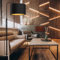 Licht-Erlebnisse Stehleuchte modern aus Metall & Stoff in Schwarz-Gold mit Kabelschalter H:151cm E27 für Wohnzimmer Schlafzimmer Innen Stehlampe Leseleuchte