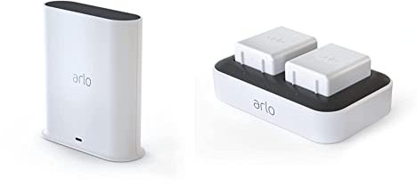 Arlo zertifiziertes SmartHub-Zubehör, lokaler Speicher auf microSD-Karte, Weiß, VMB5000 & zertifiziertes Zubehör, Doppelladestation (nur mit kabelloser Arlo Ultra, Ultra2, Pro3, Pro4 und Floodlight)