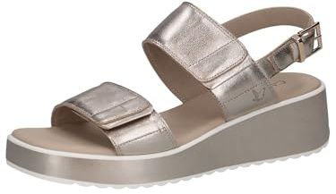 CAPRICE Damen Sandalen mit Keilabsatz aus Leder Wedges