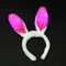 BF Souvenirs 1x LED Plüsch Haarreif BUNNY mit Hasenohren in 3 Farben, blinkend und leuchtend - Party Karneval Geburtstag Motto Party Fasching Prinzessin Königin (Pink)