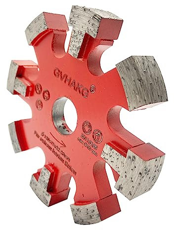 GVHAKG Diamant Frässcheibe/Räumscheibe120mm, 17 mm Räumscheibe 8 Segmente Für Fußbodenheizung Sehr harte Betonböden Und Entfernung, Fußbodenerwärmung Trockenschnitt (120x17x22.23mm)