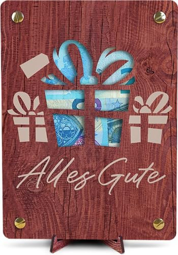 Geldgeschenke Geburtstag - XL Geburtstagskarte aus Holz inkl. Ständer | Geldgeschenke Geburtstag, Geld Geschenk Geburtstag, Geldgeschenk Geburtstag, Geburtstagskarte (Geschenk)