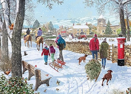 Otter House Gift Jigsaw Puzzle 1000 Piece - Christmas Walk