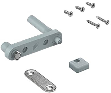 Hettich Zuhaltung WingLine L, 9266220 Bodenrücksprung 13mm Kunststoff grau