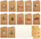 XIANGLONGY 26 Stück Weihnachtskarten mit Umschlag Set, DIY Klappbar Christmas Cards, Verschiedene Motive Weihnachtskarten Set mit Umschlag und Aufkleber Zum Versenden von Weihnachtsgrüßen