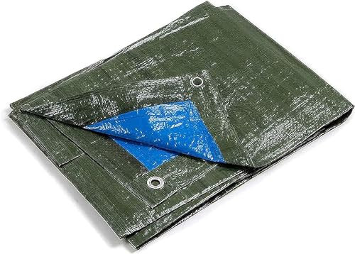 Kippen 6056AX Bâche à œillets Bicolore avec Grammage 90 g/m² Taille 2 x 3 (6 m²) Vert/Bleu