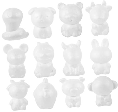 Abaodam 24stücke Teiliges Chinesischer Tierkreis Bastelornament Figuren Für Pädagogisches Spielzeug Für Kreative Projekte Für Feste Und Feiern