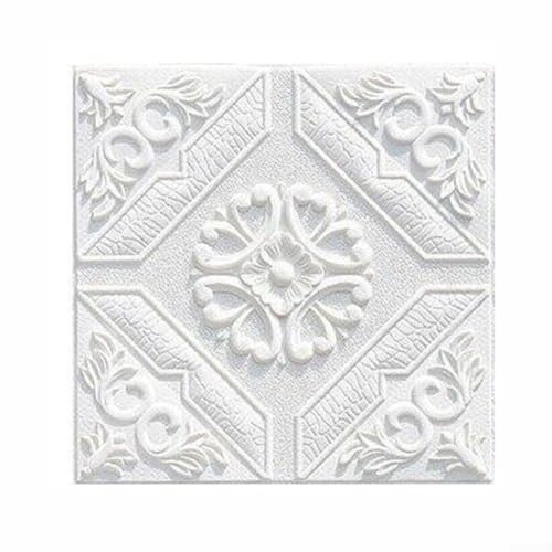 Gettimore Fliesenziegel-Wandaufkleber, 3D-Textur-Muster, DIY-Dekor, Fliesen, Ziegel, Wandaufkleber, selbstklebend, wasserdicht, Schaumstoffplatte, Wandaufkleber für TV-Wände, Hintergrund (1 Stück)