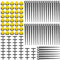 VooGenzek 120 Piezas 4/7mm Kit de Riego por Goteo Automátic, 40 Goteros de Riego Ajustables de 8 Agujeros + 40 Tee Conectores + 40 Estaca Microtubo Piqueta, para Manguera de 4/7mm, Amarillo